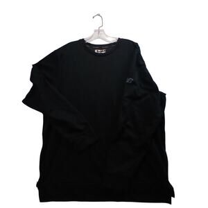 New Balance Mens 2XL Black Long Sleeve Athletic Pullover Shirt Side Zip